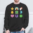 Lucky Cereal Marshmallow Shapes Magically Charms Delicious Sweatshirt Gifts for Old Men