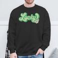 Lucky St Patrick's Day Retro Sweatshirt Gifts for Old Men