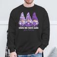 Lupus Awareness Month Purple Ribbon Gnomies Support Sweatshirt Gifts for Old Men
