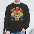 Lustige Katzeatertag Retrointage Papa Best Cat Dad Ever Sweatshirt Geschenke für alte Männer