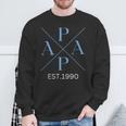 Lustiger Papa Est 1990 Papa Seit 1990 Papa Geburtsjahr 1990 Sweatshirt Geschenke für alte Männer