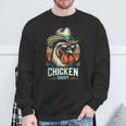 Lustiges Huhn Papa Männer Bauer Hühner Liebhaberatertag Sweatshirt Geschenke für alte Männer