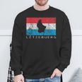 Luxembourg Flag Outline Silhouette Benelux Letzebuerg Sweatshirt Geschenke für alte Männer