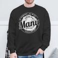 Manu El Hombre El Mito La Leyend Manu Nombre Camisa de entrenamiento Regalos para ancianos
