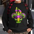 Mardi Gras Fleur De Lis Crawfish Leopard Costume Sweatshirt Gifts for Old Men