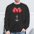 Maritim Anker Luftballons Geburtstag Grüße Seemann Ahoi Sweatshirt Geschenke für alte Männer