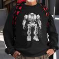 Mech Robot Sketch Drawing Sweatshirt Gifts for Old Men