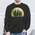 Meerkat Surikate Scharrtier Moon Sweatshirt Geschenke für alte Männer