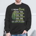 Mental Health Awareness Matters Support I Wear Green Warrior Sweatshirt Gifts for Old Men