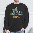 Mermaid Papa Merman Family Matching Birthday Sweatshirt Gifts for Old Men