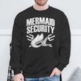 Mermaid Security Matching Family Birthday Pool Party Mer-Dad Sweatshirt Gifts for Old Men