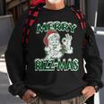 Merry Rizz-Mas Santa Christmas Sweatshirt Gifts for Old Men