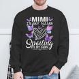 Mimi Is My Name Spoiling Is My Game Cute Butterflies Print Sweatshirt Gifts for Old Men