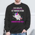 Was Mit Menschen Machen Unicorn Saying Sweatshirt Geschenke für alte Männer