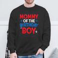 Mommy Of The Birthday Boy Costume Birthday Party Spider Web Sweatshirt Gifts for Old Men