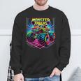 Monster Truck Birthday Party Retro Monster Trucks Sweatshirt Gifts for Old Men