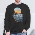 Mountain Climber Boulder Sports Hobby Retro Rock Climbing Sweatshirt Gifts for Old Men