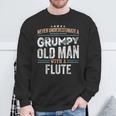 Mürrischer Alter Mann Mit Flöte Lustige Geschenke Für Papa Sweatshirt Geschenke für alte Männer