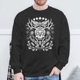Nature Witch Skull And Death's Head Moth Moons & Crystals Sweatshirt Gifts for Old Men