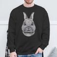 Netherland Dwarf Rabbit Face Sweatshirt Gifts for Old Men