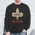 New Orleans Basketball Fleur De Lis Sweatshirt Gifts for Old Men