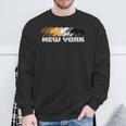 New York Gay Bear Distressed Sweatshirt Gifts for Old Men