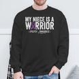My Niece Is A Warrior Epilepsy Awareness Purple Ribbon Sweatshirt Gifts for Old Men