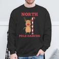 North Pole Dancer Christmas Sweatshirt Gifts for Old Men