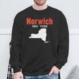 Norwich New York Usa State America Travel New Yorker Sweatshirt Gifts for Old Men