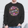 Not Just Surviving Thriving Cancer Graphic Sweatshirt Gifts for Old Men