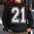 Number 21 Birthday Varsity Sports Team Jersey Sweatshirt Gifts for Old Men
