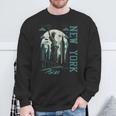 Nyc New York City Skylines Statue Of Liberty Sweatshirt Gifts for Old Men