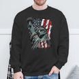 Nyc New York City Statue Of Liberty Usa Flag Graphic Sweatshirt Gifts for Old Men