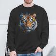 Obra De Arte De Tigre Colorido Animal Arte Tigre Camisa de entrenamiento Regalos para ancianos