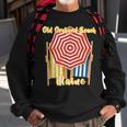 Old Orchard Beach Maine Nautical Umbrella Striped Chairs Sweatshirt Gifts for Old Men