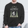 Olympic National Park Vintage Bigfoot Washington Sweatshirt Gifts for Old Men