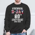 Omaha Beach 1944 D-Day 2024 80Th Anniversary Normandy Sweatshirt Gifts for Old Men