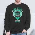 One Cool Dad Right Here Dad Father's Day Dad Humor Sweatshirt Gifts for Old Men