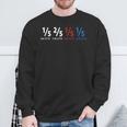 One Fifth Two Fifth Red Fifth Blue Fifth Math Teacher Sweatshirt Gifts for Old Men