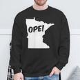 Ope Minnesota State Outline Silhouette Wholesome Sweatshirt Gifts for Old Men