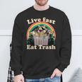 Opossum Raccoon Skunk Live Fast Eat Trash Street Cats Squad Sweatshirt Gifts for Old Men