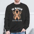 Orange Ribbon Resist The Storm Kidney Cancer Awareness Sweatshirt Gifts for Old Men