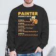 Painter Hourly Rate Wall Painting House Decorator er Sweatshirt Gifts for Old Men