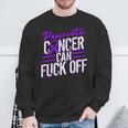 Pancreatic Cancer Fuck Off Purple Ribbon Support Sweatshirt Gifts for Old Men