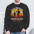 Papa & Sohn Gemeinsame Wege Ein Ziel Papaatertag Geschenke Sweatshirt Geschenke für alte Männer