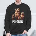 Papa Bärater 3 Kinder Familien Papaatertag Sweatshirt Geschenke für alte Männer