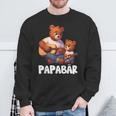 Papa Bärater Tochter Sohn Papa Gitarre Spielenatertag Sweatshirt Geschenke für alte Männer