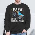 Papa Of The Birthday Boy Monster Truck Family Matching Sweatshirt Gifts for Old Men