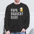 Papa Braucht Bier Männeratertag Grillen Sweatshirt Geschenke für alte Männer