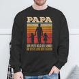 Papa Der Erste Held Des Sohnes Die Erste Liebe Der Tochter Sweatshirt Geschenke für alte Männer